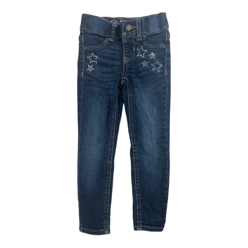 Wonder Nation Girls Jeggings | Size XS (4–5) | Star Rhinestone Denim